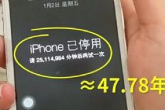 2歲娃連續(xù)輸錯密碼，蘋果iPhone提示停用47年[多圖]